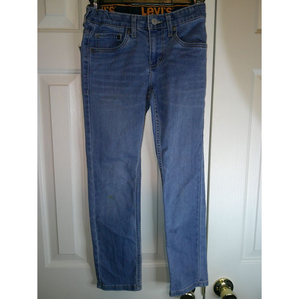 Levi's 510 Jeans Slim Fit Adjustable Waist Blue Denim Kids Size 10 Regular